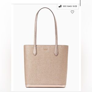 Kate Spade Tinsel Tote in Rose Gold NWT